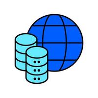 Icon a global data, isolated against a clean background. vector