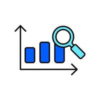 Icon a predictive analytics, isolated against a clean background. vector