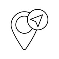 Icon a navigation, isolated against a clean background. vector