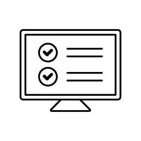 Icon a monitoring, isolated against a clean background vector