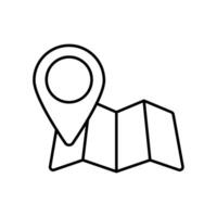on a map pin, isolated against a clean background. vector