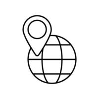 Icon a geolocation, isolated against a clean background. vector