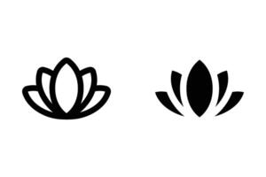 Lotus icon set. Flower Symbol. Lotus flower sign. for mobile concept and web design. illustration on white background vector