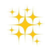 Shiny golden star with sparkles, ideal for food rating icons, gourmet badges, or menu highlight visuals vector