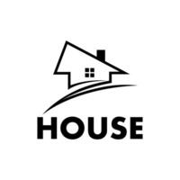 Modern house building logo design template vector