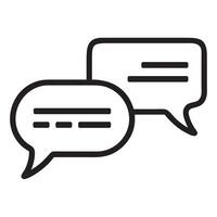 speech bubbles representing communication, Chat Flat Icon with shadow vector