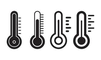Thermometer Icons Representing Different Temperatures, Thermometer isolated icon collection.Weather Sign.Temperature Symbol Set. vector