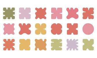 Abstract Retro Shape Set vector