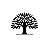 Tree silhouette of live icon on white background vector