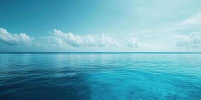 Luxurious infinity pool overlooking ocean horizon and expansive sky photo
