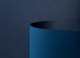 Matte designer paper texture, modern and minimalistic composition. Curved, cylindrical roll with photo