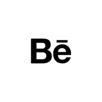 Behance White Logo Icon Be App Transparent Background Premium Social Media Design for Digital Download png