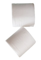 Tissue paper or toilet paper rolls in stack isolated with clipping path in file format png