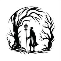 foggy vampire scene vector