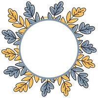 Invitations in a round frame with a flower for announcements about promotions and discounts vector