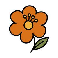 Flower. A summer flower. Modern design. Concise style. vector