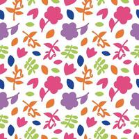 Modern flowers for creativity. Vintage botanical seamless pattern, wrapping paper. vector