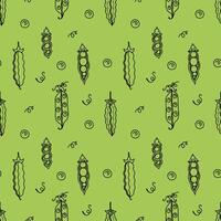 Seamless garden pattern with green polka dots on a green background. vector