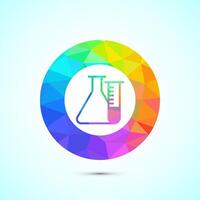Sulfate free icon design. No sulphate badge label in low poly style vector