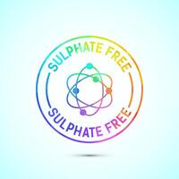 Sulfate free icon. No sulphate badge label in low poly style vector