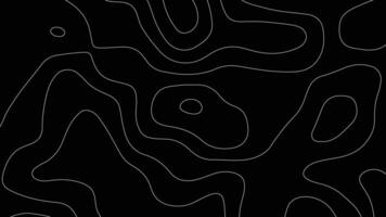 Black Abstract Topographic Map Background. Minimal Line Terrain Design vector