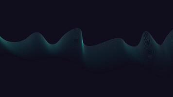 Abstract Wave Line Background. Dark Futuristic Flow Design vector