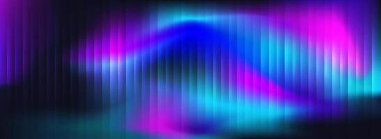 Abstract glass gradient background with iridescent waves, holographic texture and translucent stripes. Modern 3D design with prism effect, neon glow and frosted reflection for trendy poster vector