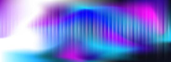 Holographic glass texture with gradient waves and iridescent glow. Abstract seamless background in blue, gold, and sunset tones. Features ribbed prism pattern, soft refraction and glossy distortion. vector