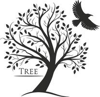 Nature Tree Logo with Subtle Hidden Meaning vector