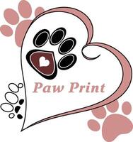 Animal Paw Logo with Creative Logo Design vector