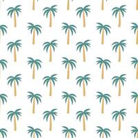 Palm tree pattern on white background vector