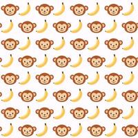 Monkey face pattern background vector