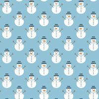 Seamless pattern with snowman background design illustration vector