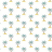 Palm tree pattern on white background seamless design vector
