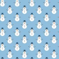 Seamless pattern with snowman background illustration vector