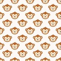 Monkey seamless pattern background design vector