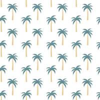 Tropical exotic summer palm tree plants seamless pattern simple design vector