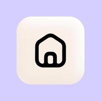 Homepage Icon Indicating Starting Point of Web Browsing vector
