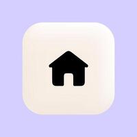 Homepage Icon Clean Shape in Mobile App or Site Framework vector