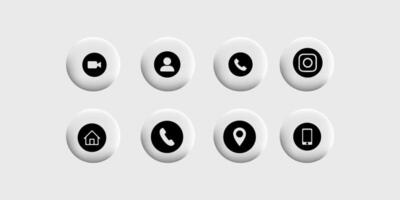 Contact Us Icon in Web Interface for User Assistance and Inquiry vector