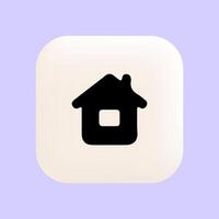 Homepage Icon in Flat Minimal Style for Modern Web Design vector