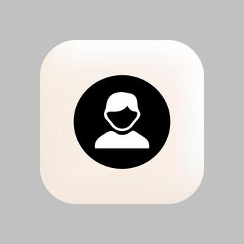 usuario icono comúnmente metido en sitio web encabezamiento o barra lateral vector