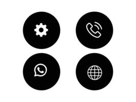 Web Utility Icons in Clean Style vector