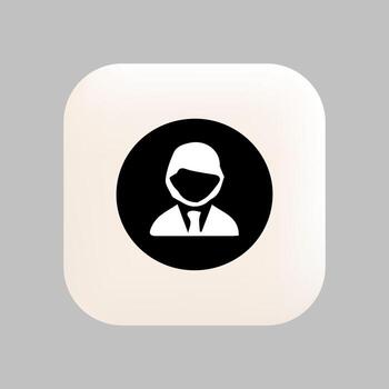 usuario icono simbolizando individual presencia en web plataformas vector