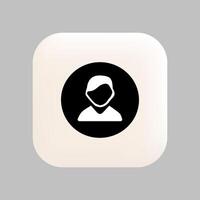 User Icon in Flat Style for Modern Interface Design vector