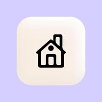 Homepage Icon Highlighted in Menu for Quick Web Access vector