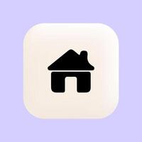 Homepage Icon Design Showing House Symbol in Navigation Menu vector