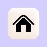 Homepage Icon Element in Website Header for Easy Navigation vector