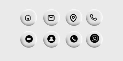 Contact Us Icon in Web Design Showing Phone Email or Message Symbol vector