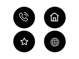 Simple Website Navigation Icons Bundle vector